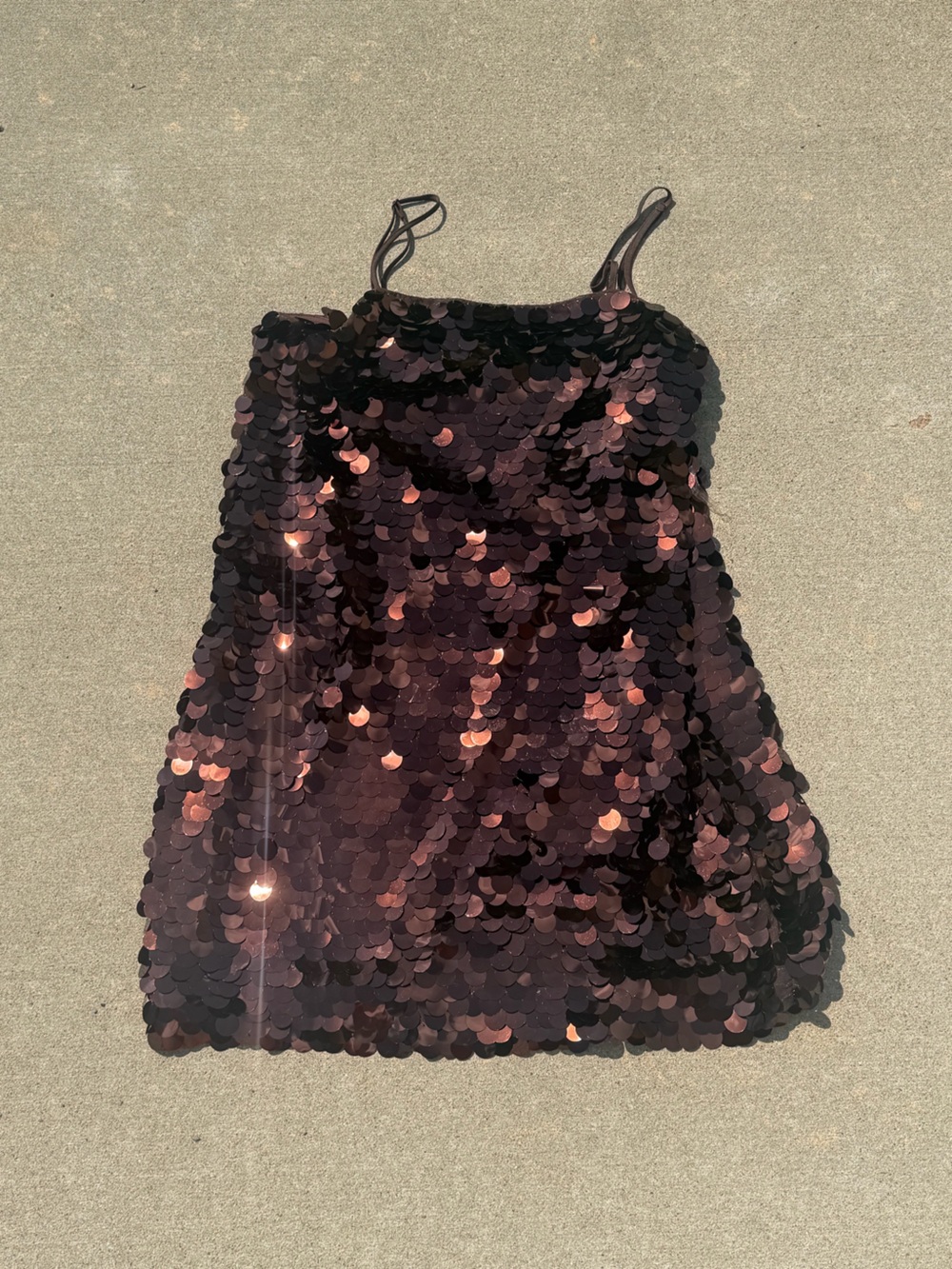 Brown sequin dress